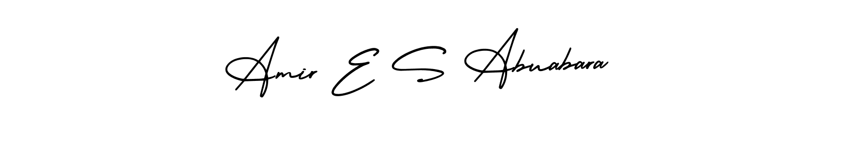 How to make Amir E S Abuabara name signature. Use AmerikaSignatureDemo-Regular style for creating short signs online. This is the latest handwritten sign. Amir E S Abuabara signature style 3 images and pictures png