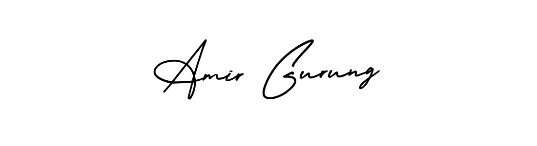 This is the best signature style for the Amir Gurung name. Also you like these signature font (AmerikaSignatureDemo-Regular). Mix name signature. Amir Gurung signature style 3 images and pictures png