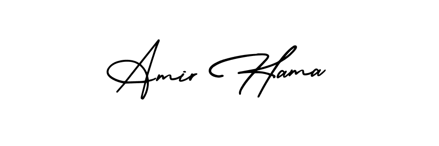 Use a signature maker to create a handwritten signature online. With this signature software, you can design (AmerikaSignatureDemo-Regular) your own signature for name Amir Hama. Amir Hama signature style 3 images and pictures png