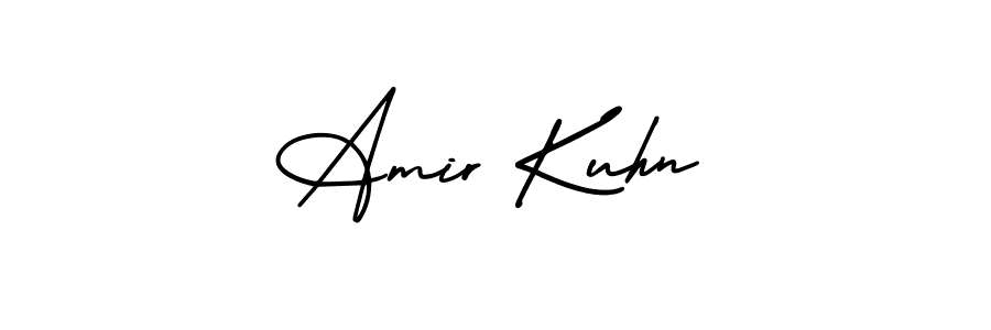 Use a signature maker to create a handwritten signature online. With this signature software, you can design (AmerikaSignatureDemo-Regular) your own signature for name Amir Kuhn. Amir Kuhn signature style 3 images and pictures png