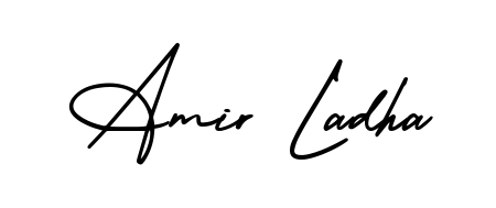 Master the art of signing with Amir Ladha written in fluent AmerikaSignatureDemo-Regular script. A great template to practice and refine your handwriting. Amir Ladha signature style 3 images and pictures png