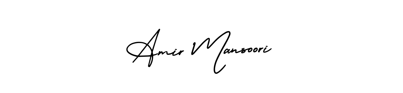 It looks lik you need a new signature style for name Amir Mansoori. Design unique handwritten (AmerikaSignatureDemo-Regular) signature with our free signature maker in just a few clicks. Amir Mansoori signature style 3 images and pictures png