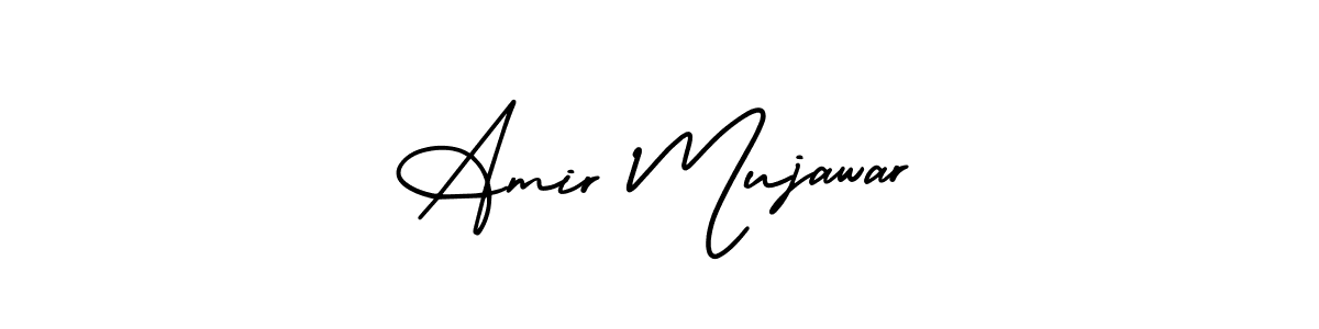 It looks lik you need a new signature style for name Amir Mujawar. Design unique handwritten (AmerikaSignatureDemo-Regular) signature with our free signature maker in just a few clicks. Amir Mujawar signature style 3 images and pictures png
