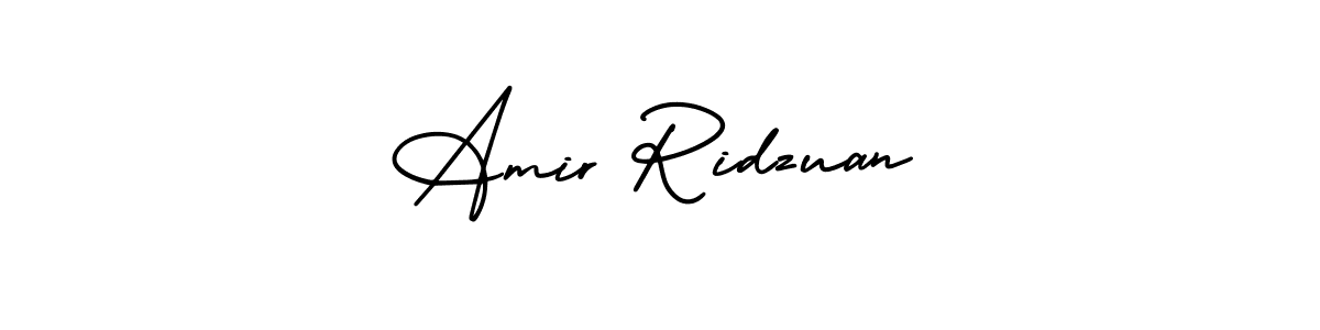 The best way (AmerikaSignatureDemo-Regular) to make a short signature is to pick only two or three words in your name. The name Amir Ridzuan include a total of six letters. For converting this name. Amir Ridzuan signature style 3 images and pictures png