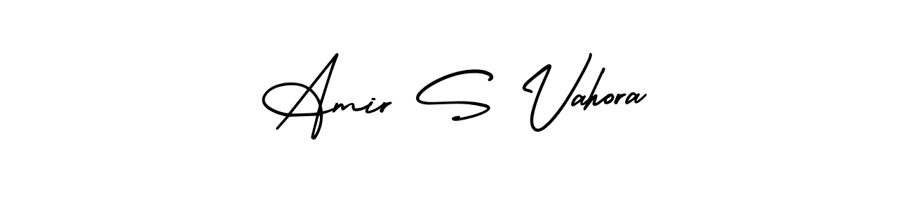 Create a beautiful signature design for name Amir S Vahora. With this signature (AmerikaSignatureDemo-Regular) fonts, you can make a handwritten signature for free. Amir S Vahora signature style 3 images and pictures png