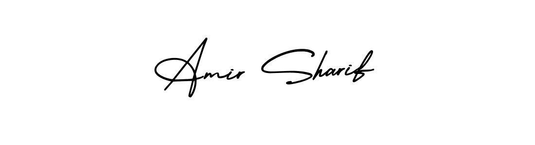 Use a signature maker to create a handwritten signature online. With this signature software, you can design (AmerikaSignatureDemo-Regular) your own signature for name Amir Sharif. Amir Sharif signature style 3 images and pictures png