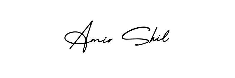 How to make Amir Shil name signature. Use AmerikaSignatureDemo-Regular style for creating short signs online. This is the latest handwritten sign. Amir Shil signature style 3 images and pictures png