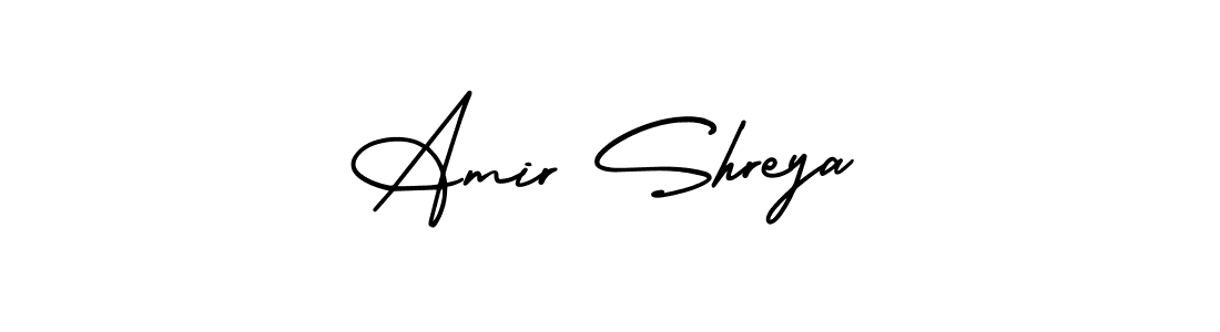 You can use this online signature creator to create a handwritten signature for the name Amir Shreya. This is the best online autograph maker. Amir Shreya signature style 3 images and pictures png