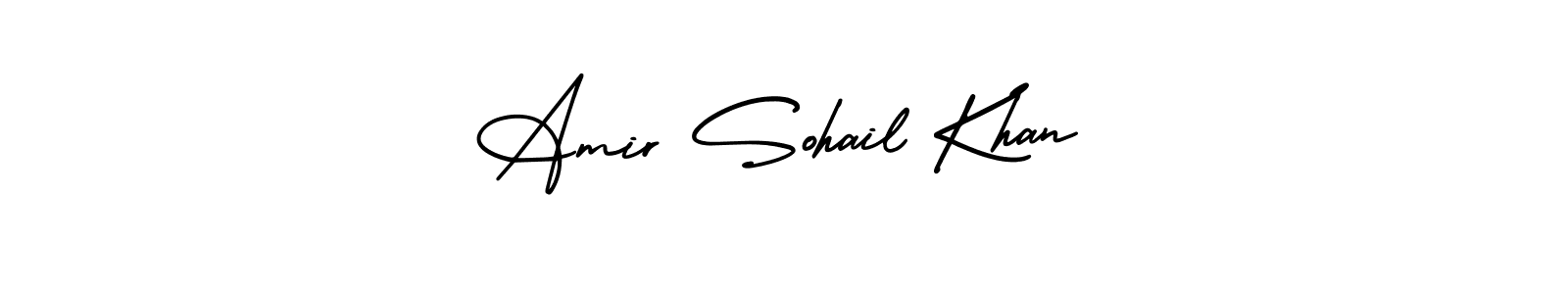 You can use this online signature creator to create a handwritten signature for the name Amir Sohail Khan. This is the best online autograph maker. Amir Sohail Khan signature style 3 images and pictures png