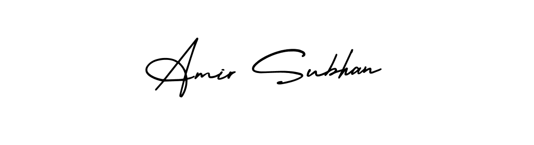 Also we have Amir Subhan name is the best signature style. Create professional handwritten signature collection using AmerikaSignatureDemo-Regular autograph style. Amir Subhan signature style 3 images and pictures png