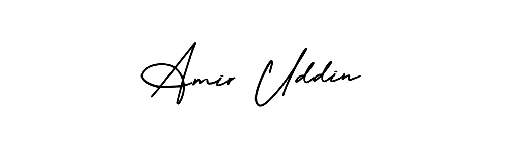 You should practise on your own different ways (AmerikaSignatureDemo-Regular) to write your name (Amir Uddin) in signature. don't let someone else do it for you. Amir Uddin signature style 3 images and pictures png