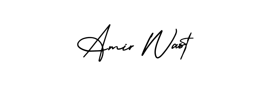 How to make Amir Wast name signature. Use AmerikaSignatureDemo-Regular style for creating short signs online. This is the latest handwritten sign. Amir Wast signature style 3 images and pictures png