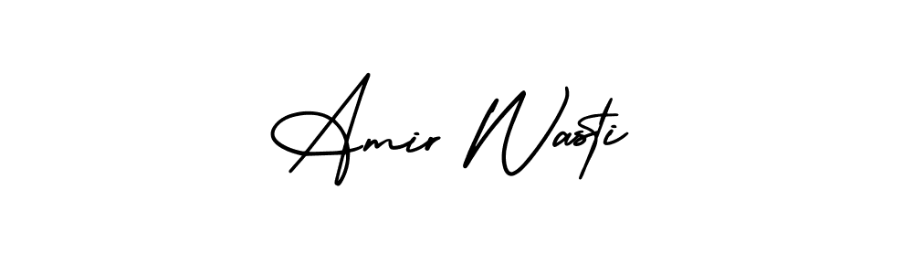 Use a signature maker to create a handwritten signature online. With this signature software, you can design (AmerikaSignatureDemo-Regular) your own signature for name Amir Wasti. Amir Wasti signature style 3 images and pictures png