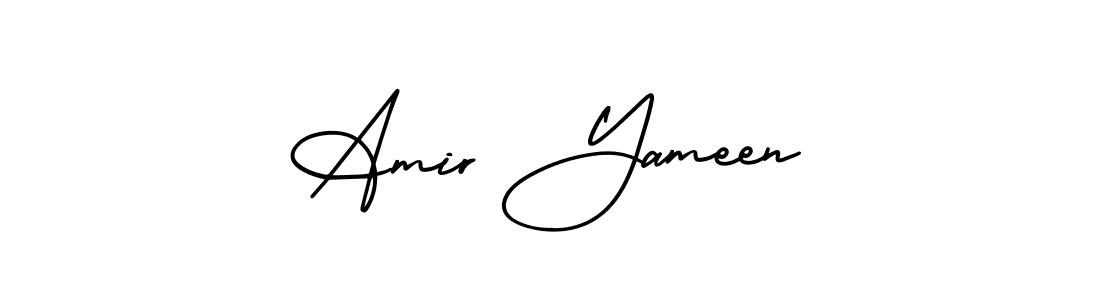 Make a short Amir Yameen signature style. Manage your documents anywhere anytime using AmerikaSignatureDemo-Regular. Create and add eSignatures, submit forms, share and send files easily. Amir Yameen signature style 3 images and pictures png