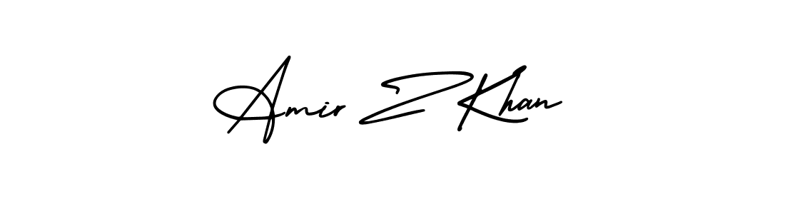 Similarly AmerikaSignatureDemo-Regular is the best handwritten signature design. Signature creator online .You can use it as an online autograph creator for name Amir Z Khan. Amir Z Khan signature style 3 images and pictures png