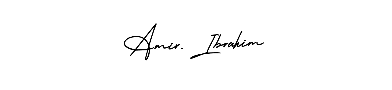The best way (AmerikaSignatureDemo-Regular) to make a short signature is to pick only two or three words in your name. The name Amir. Ibrahim include a total of six letters. For converting this name. Amir. Ibrahim signature style 3 images and pictures png