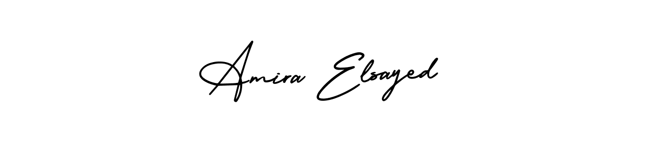 Make a beautiful signature design for name Amira Elsayed. With this signature (AmerikaSignatureDemo-Regular) style, you can create a handwritten signature for free. Amira Elsayed signature style 3 images and pictures png