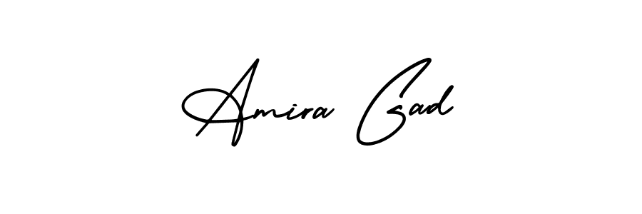 Similarly AmerikaSignatureDemo-Regular is the best handwritten signature design. Signature creator online .You can use it as an online autograph creator for name Amira Gad. Amira Gad signature style 3 images and pictures png