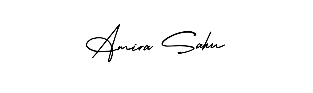 It looks lik you need a new signature style for name Amira Sahu. Design unique handwritten (AmerikaSignatureDemo-Regular) signature with our free signature maker in just a few clicks. Amira Sahu signature style 3 images and pictures png