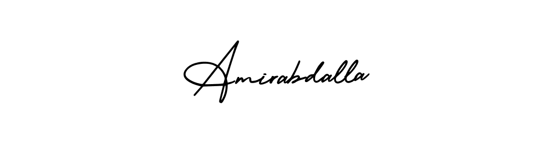 Use a signature maker to create a handwritten signature online. With this signature software, you can design (AmerikaSignatureDemo-Regular) your own signature for name Amirabdalla. Amirabdalla signature style 3 images and pictures png