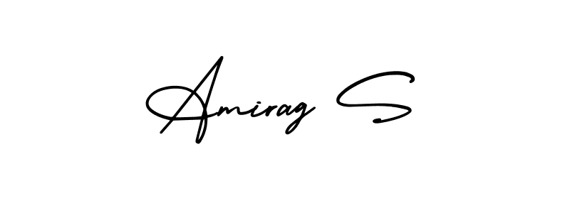 It looks lik you need a new signature style for name Amirag S. Design unique handwritten (AmerikaSignatureDemo-Regular) signature with our free signature maker in just a few clicks. Amirag S signature style 3 images and pictures png
