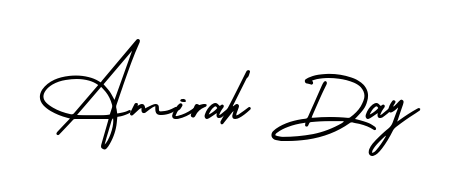 Master the art of signing with Amirah Day written in fluent AmerikaSignatureDemo-Regular script. A great template to practice and refine your handwriting. Amirah Day signature style 3 images and pictures png