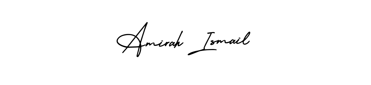 Similarly AmerikaSignatureDemo-Regular is the best handwritten signature design. Signature creator online .You can use it as an online autograph creator for name Amirah Ismail. Amirah Ismail signature style 3 images and pictures png