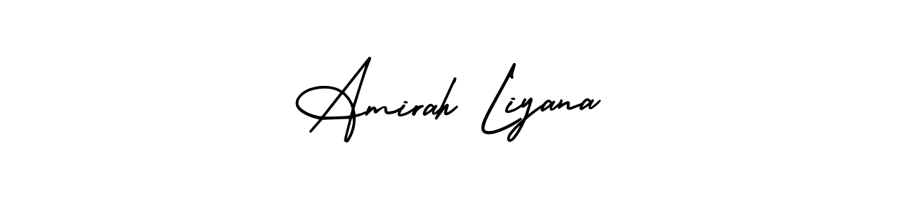 Make a beautiful signature design for name Amirah Liyana. With this signature (AmerikaSignatureDemo-Regular) style, you can create a handwritten signature for free. Amirah Liyana signature style 3 images and pictures png
