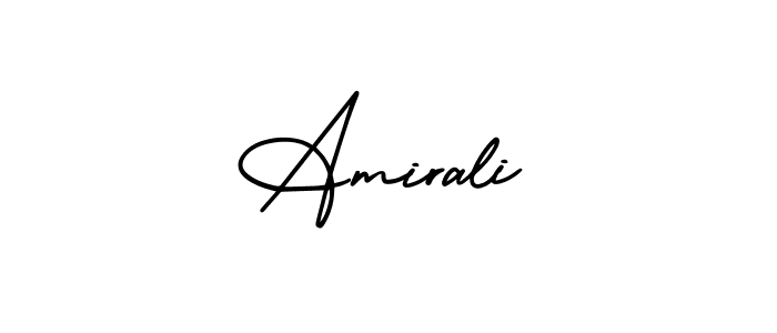 Amirali stylish signature style. Best Handwritten Sign (AmerikaSignatureDemo-Regular) for my name. Handwritten Signature Collection Ideas for my name Amirali. Amirali signature style 3 images and pictures png