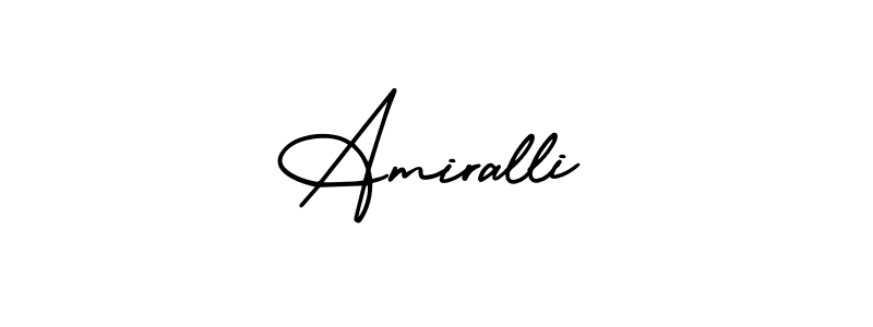 The best way (AmerikaSignatureDemo-Regular) to make a short signature is to pick only two or three words in your name. The name Amiralli include a total of six letters. For converting this name. Amiralli signature style 3 images and pictures png