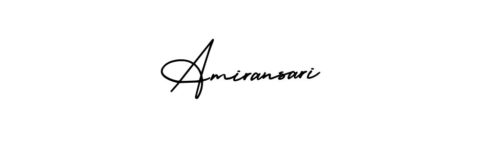 How to make Amiransari name signature. Use AmerikaSignatureDemo-Regular style for creating short signs online. This is the latest handwritten sign. Amiransari signature style 3 images and pictures png