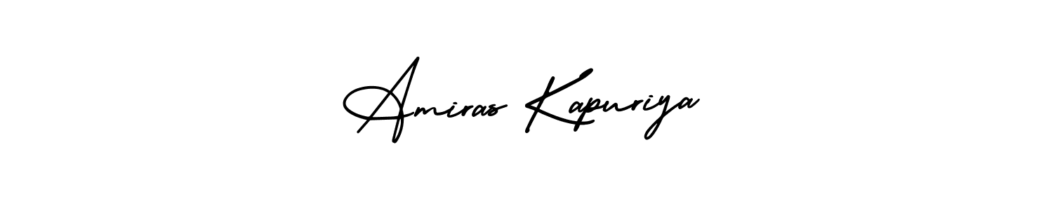 How to Draw Amiras Kapuriya signature style? AmerikaSignatureDemo-Regular is a latest design signature styles for name Amiras Kapuriya. Amiras Kapuriya signature style 3 images and pictures png