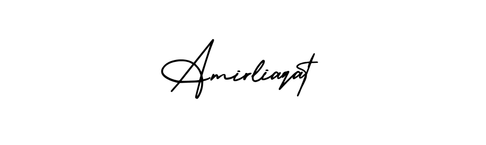 Use a signature maker to create a handwritten signature online. With this signature software, you can design (AmerikaSignatureDemo-Regular) your own signature for name Amirliaqat. Amirliaqat signature style 3 images and pictures png