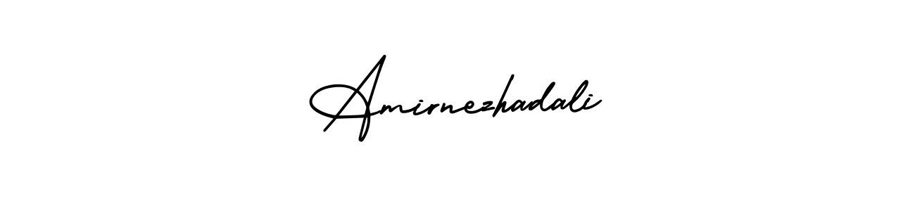 You can use this online signature creator to create a handwritten signature for the name Amirnezhadali. This is the best online autograph maker. Amirnezhadali signature style 3 images and pictures png