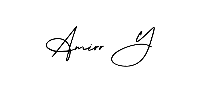 if you are searching for the best signature style for your name Amirr Y. so please give up your signature search. here we have designed multiple signature styles  using AmerikaSignatureDemo-Regular. Amirr Y signature style 3 images and pictures png