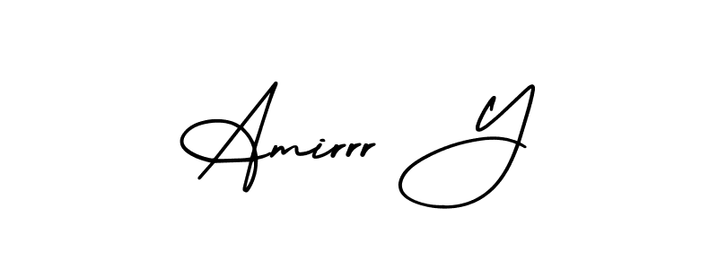 Make a beautiful signature design for name Amirrr Y. With this signature (AmerikaSignatureDemo-Regular) style, you can create a handwritten signature for free. Amirrr Y signature style 3 images and pictures png