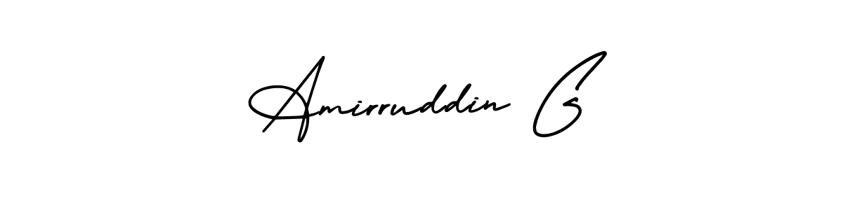 How to make Amirruddin G signature? AmerikaSignatureDemo-Regular is a professional autograph style. Create handwritten signature for Amirruddin G name. Amirruddin G signature style 3 images and pictures png