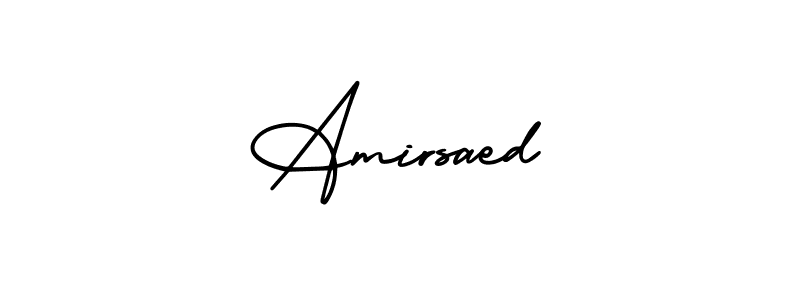 How to make Amirsaed signature? AmerikaSignatureDemo-Regular is a professional autograph style. Create handwritten signature for Amirsaed name. Amirsaed signature style 3 images and pictures png