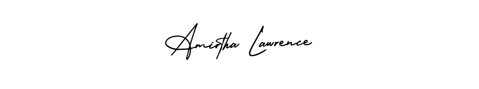 You can use this online signature creator to create a handwritten signature for the name Amirtha Lawrence. This is the best online autograph maker. Amirtha Lawrence signature style 3 images and pictures png