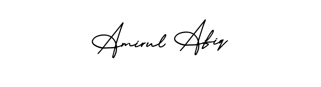 AmerikaSignatureDemo-Regular is a professional signature style that is perfect for those who want to add a touch of class to their signature. It is also a great choice for those who want to make their signature more unique. Get Amirul Afiq name to fancy signature for free. Amirul Afiq signature style 3 images and pictures png
