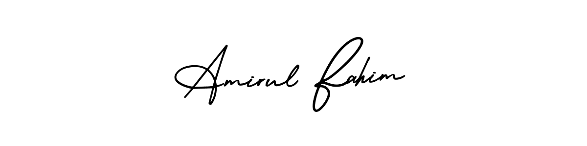 Make a beautiful signature design for name Amirul Fahim. With this signature (AmerikaSignatureDemo-Regular) style, you can create a handwritten signature for free. Amirul Fahim signature style 3 images and pictures png