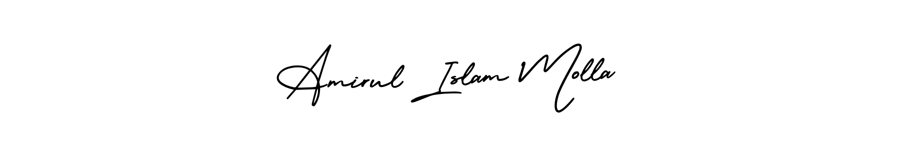 Use a signature maker to create a handwritten signature online. With this signature software, you can design (AmerikaSignatureDemo-Regular) your own signature for name Amirul Islam Molla. Amirul Islam Molla signature style 3 images and pictures png