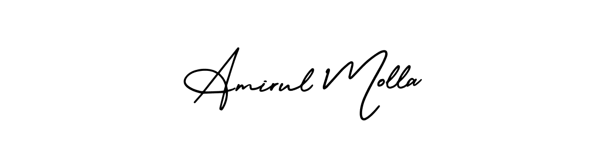You can use this online signature creator to create a handwritten signature for the name Amirul Molla. This is the best online autograph maker. Amirul Molla signature style 3 images and pictures png