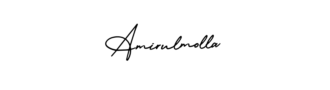 This is the best signature style for the Amirulmolla name. Also you like these signature font (AmerikaSignatureDemo-Regular). Mix name signature. Amirulmolla signature style 3 images and pictures png