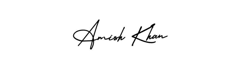 It looks lik you need a new signature style for name Amish Khan. Design unique handwritten (AmerikaSignatureDemo-Regular) signature with our free signature maker in just a few clicks. Amish Khan signature style 3 images and pictures png