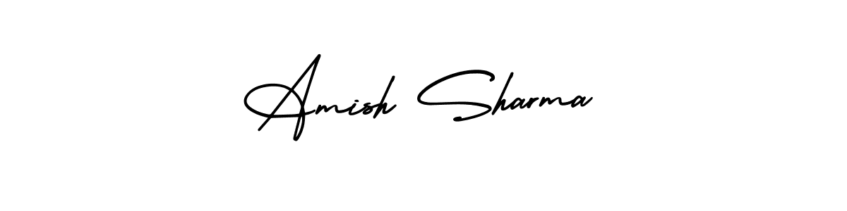 Create a beautiful signature design for name Amish Sharma. With this signature (AmerikaSignatureDemo-Regular) fonts, you can make a handwritten signature for free. Amish Sharma signature style 3 images and pictures png