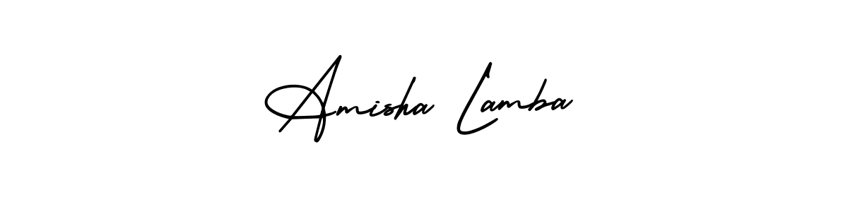 Design your own signature with our free online signature maker. With this signature software, you can create a handwritten (AmerikaSignatureDemo-Regular) signature for name Amisha Lamba. Amisha Lamba signature style 3 images and pictures png