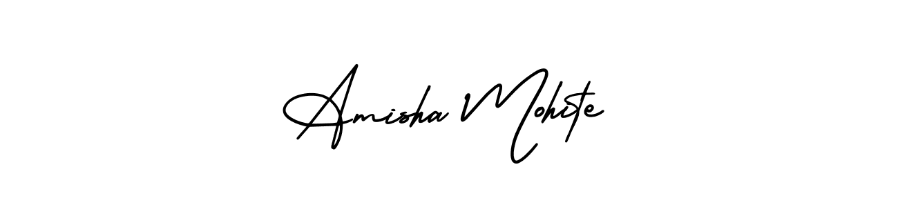 How to Draw Amisha Mohite signature style? AmerikaSignatureDemo-Regular is a latest design signature styles for name Amisha Mohite. Amisha Mohite signature style 3 images and pictures png