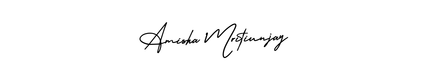 Make a beautiful signature design for name Amisha Mritiunjay. Use this online signature maker to create a handwritten signature for free. Amisha Mritiunjay signature style 3 images and pictures png