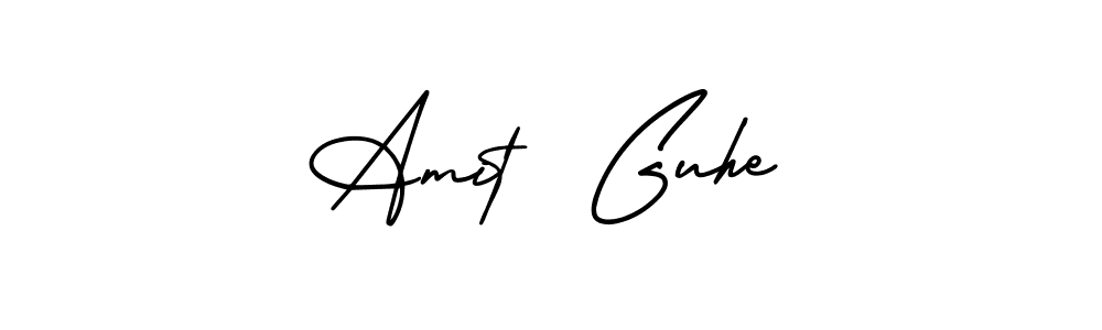 AmerikaSignatureDemo-Regular is a professional signature style that is perfect for those who want to add a touch of class to their signature. It is also a great choice for those who want to make their signature more unique. Get Amit  Guhe name to fancy signature for free. Amit  Guhe signature style 3 images and pictures png